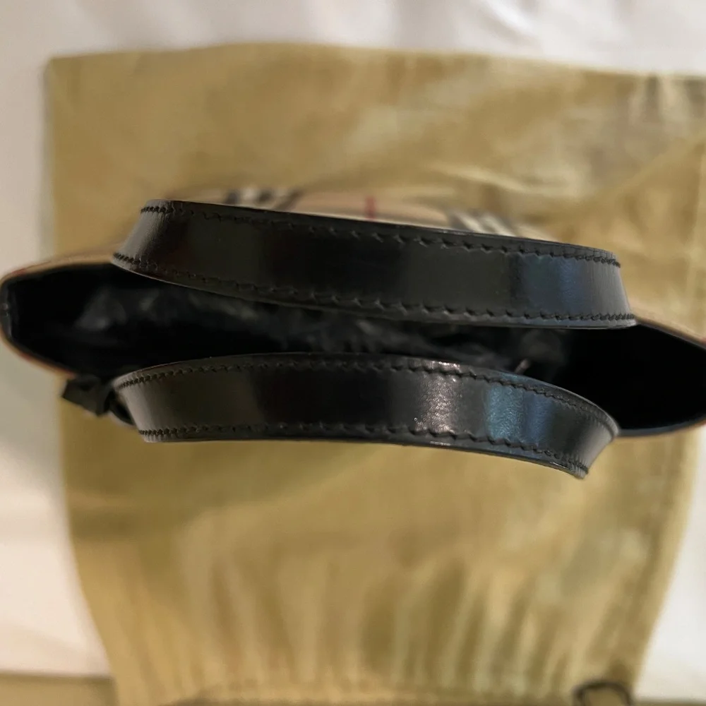 Burberry London Nova Check Coated Canvas Mini Tote Tan Black - Picture 9 of 16